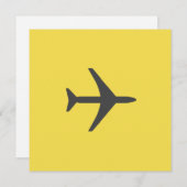 Vliegtuigvlucht met minimalistisch vliegtuig feestdagenkaart (Voorkant / Achterkant)