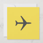 Vliegtuigvlucht met minimalistisch vliegtuig feestdagenkaart (Voorkant)