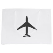 Vliegtuigvlucht met minimalistisch vliegtuig groot cadeauzakje (Voorkant)