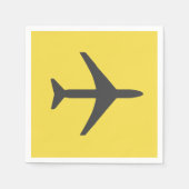 Vliegtuigvlucht met minimalistisch vliegtuig servet (Voorkant)