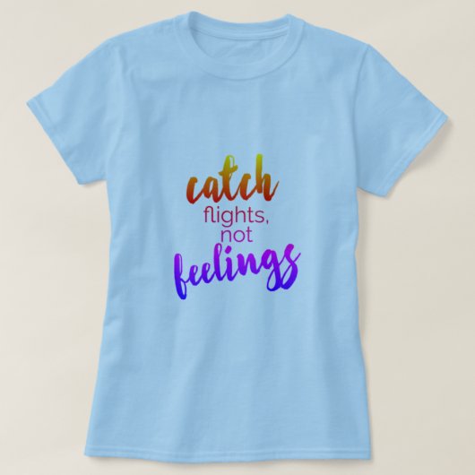 Vliegtuigvlucht niet als T-shirt (Design voorkant)