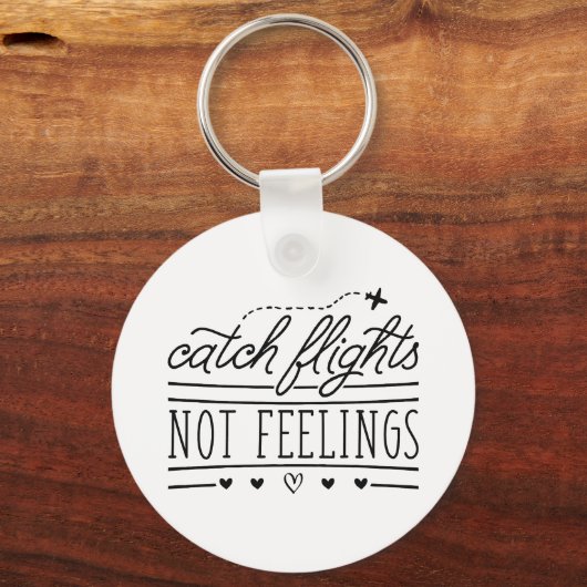 Vliegtuigvluchten niet sleutelhanger (Voorkant)