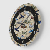 vliegtuigwandklok grote klok (Hoek)