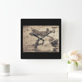  vliegtuigwandklok vierkante klok (Huis)