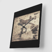  vliegtuigwandklok vierkante klok (Hoek)