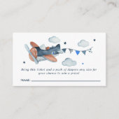 vliegtuigwolken Baby shower luierspoeling Informatiekaartje (Voorkant)