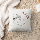 Vliegtuigwolken Kinder piloot  naam Kussen (Deken)