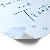 Vliegtuigwolken Verjaarstop Poster (Hoek)