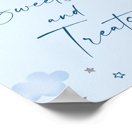 Vliegtuigwolken Verjaarstop Poster (Hoek)