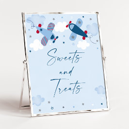 Vliegtuigwolken Verjaarstop Poster