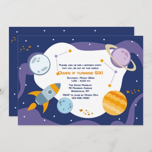 Vlieguitnodiging Kaart (Voorkant / Achterkant)