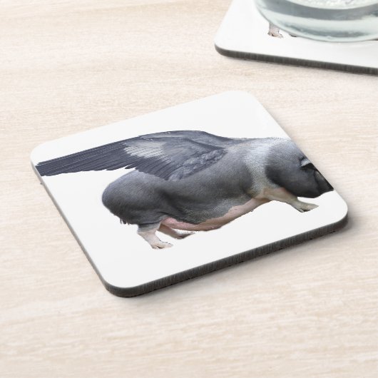 vliegvarken bier onderzetter (Linkerzijde)