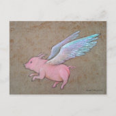 vliegvarken briefkaart (Voorkant)