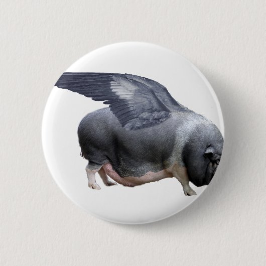 vliegvarken ronde button 5,7 cm (Voorkant)