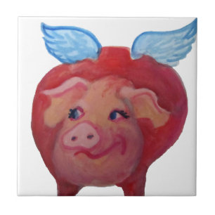 vliegvarken tegeltje