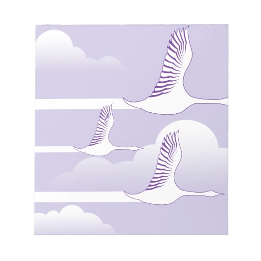 Vliegvector van ganzen notitieblok (Voorkant)