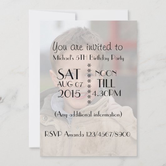  Vliegveld Birthday Geef nummer en foto uit Kaart (Achterkant)