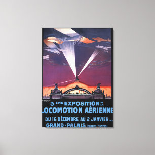 Vliegveld boven Poster voor zoeklicht Canvas Afdruk