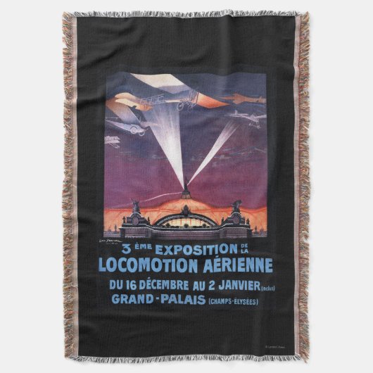 Vliegveld boven Poster voor zoeklicht Deken (Voorkant Verticaal)