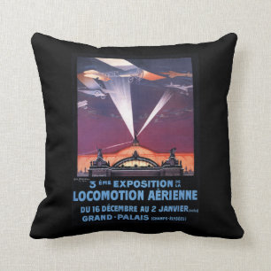 Vliegveld boven Poster voor zoeklicht Kussen