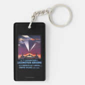 Vliegveld boven Poster voor zoeklicht Sleutelhanger (achterkant)