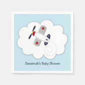 Vliegveld Little Aviator Custom Party Napkin Servetten (Voorkant)