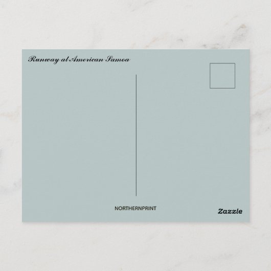 Vliegveld Runway op Amerikaans-Samoa Briefkaart (Achterkant)