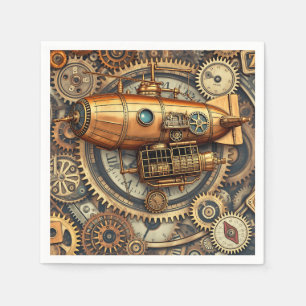  vliegveld Steampunk Servet
