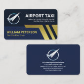 Vliegveld Taxi Gold Vliegtuig Runway Visitekaartje (Voorkant / Achterkant)