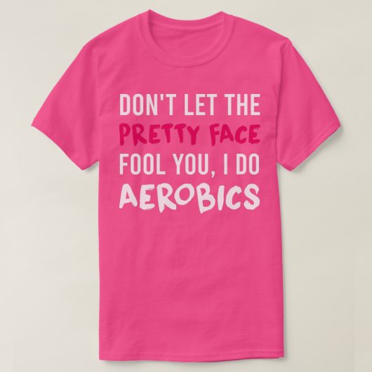  vliegvelden, funny Aerobics T-shirt (Design voorkant)