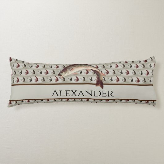 vliegvelden regenboogforel Pillo Lichaamskussen (Voorkant)