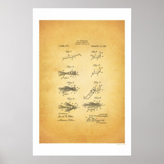 Vliegverbod 1921 US Patent Poster - E H Peckinpaug (Voorkant)