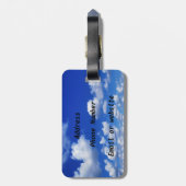 Vliegverbod/Jet vliegtuig/Personeelsvlieger Bagagelabel (Achterkant verticaal)