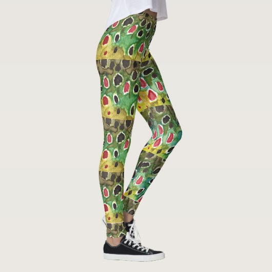 Vliegverbod op bruine forel Ichthyology Geweldige Leggings (Rechts)