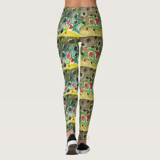 Vliegverbod op bruine forel Ichthyology Geweldige Leggings (Achterkant)