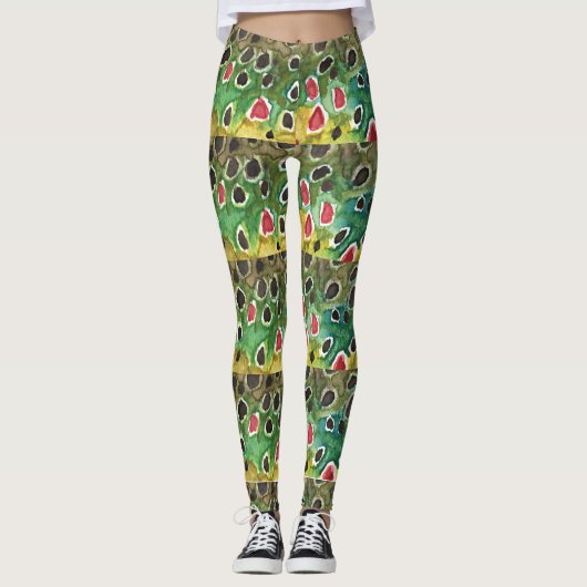 Vliegverbod op bruine forel Ichthyology Geweldige Leggings (Voorkant)