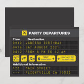 Vliegverbod op vliegvelden uitnodiging op zaterdag (Voorkant / Achterkant)