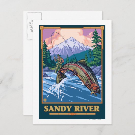 Vliegverbod - Sandy River, Oregon Briefkaart (Voorkant / Achterkant)