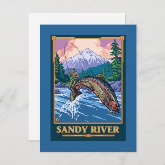 Vliegverbod - Sandy River, Oregon Briefkaart (Voorkant / Achterkant)