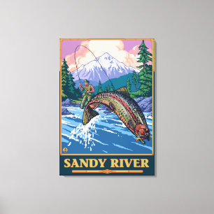 Vliegverbod - Sandy River, Oregon Canvas Afdruk