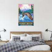 Vliegverbod - Sandy River, Oregon Canvas Afdruk (Insitu (Slaapkamer))
