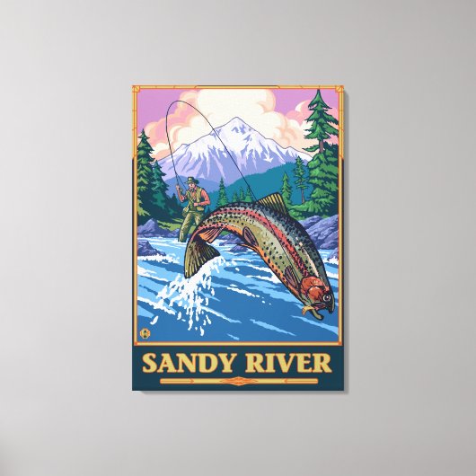 Vliegverbod - Sandy River, Oregon Canvas Afdruk (Voorkant)