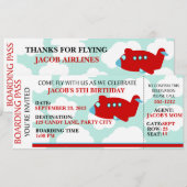 Vliegverbod Vliegende verjaardaguitnodiging aanpas Kaart (Voorkant / Achterkant)