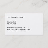 Vliegverbod/Vliegtuig/reisagent voor piloten Visitekaartje (Achterkant)