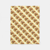 Vliegverbod voor bruine en goudpaarden fleece deken (Voorkant)