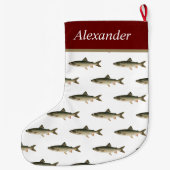 Vliegverbod voor gepersonaliseerde vissers grote kerstsok (Achterkant)