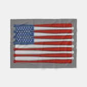 Vliegverbod voor honkbal-Amerika (VS) Fleece Deken (Voorkant (Horizontaal))