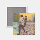 Vliegverbod voor vrouwen - Nationaal Park van geel Magneet (Voorkant / Achterkant)