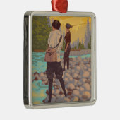 Vliegverbod voor vrouwen - Nationaal Park van geel Metalen Ornament (Rechts)