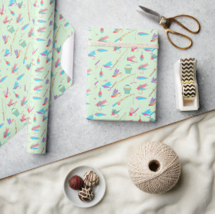 Vliegvishaas Staaf Patroon Sport Cadeaupapier